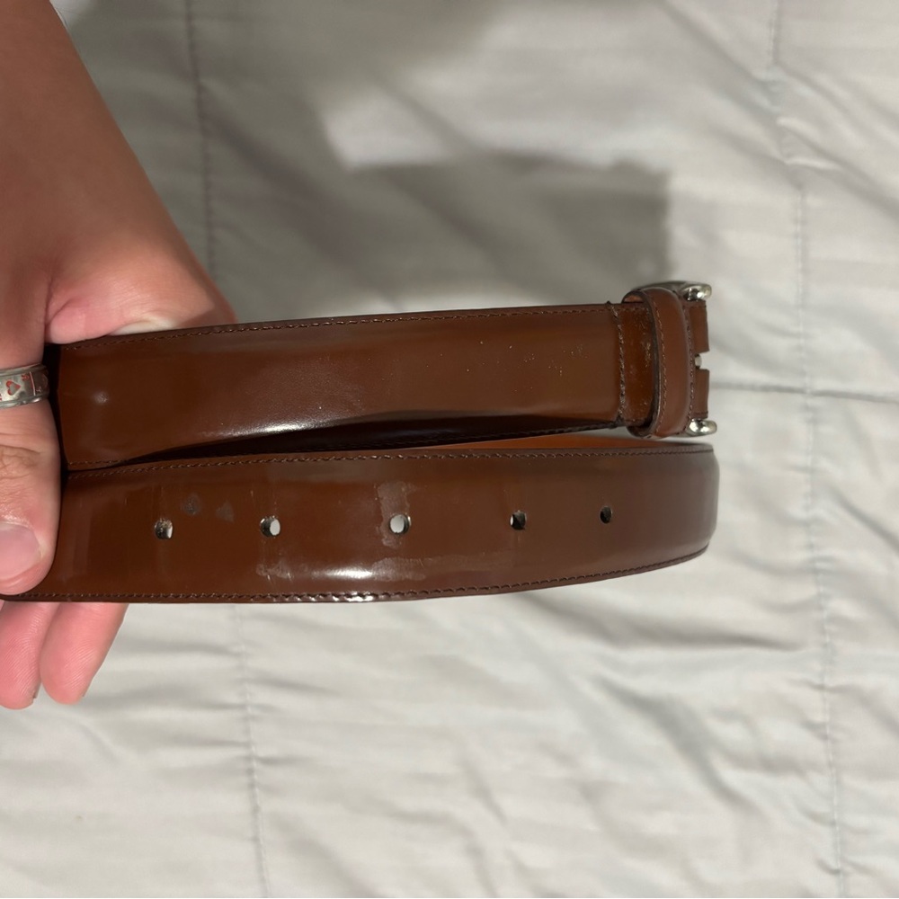 Brown Leather Women’s Coach Belt - Picture 5 of 8